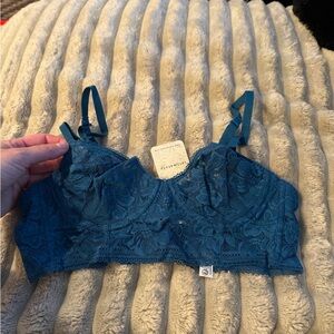 Free People dark blue Lace Bra size 34A NWT